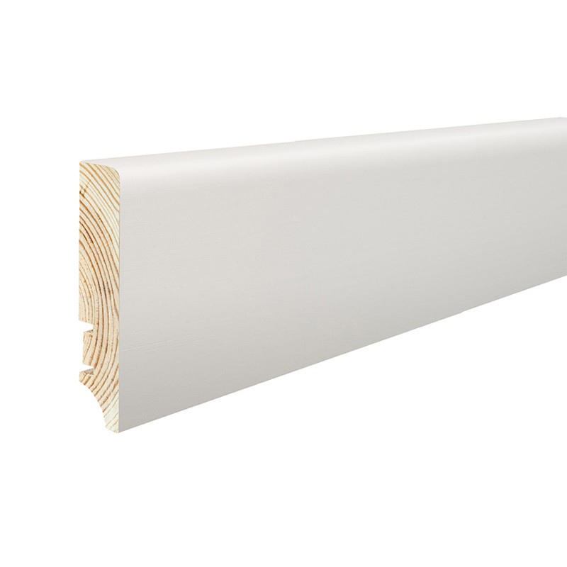 78x17mm P78 FOIL Listwa przypodłogowa drewniana laminowana biała