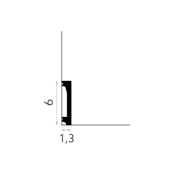 60x13mm MD032 Listwa przypodłogowa poliuretanowa do malowania