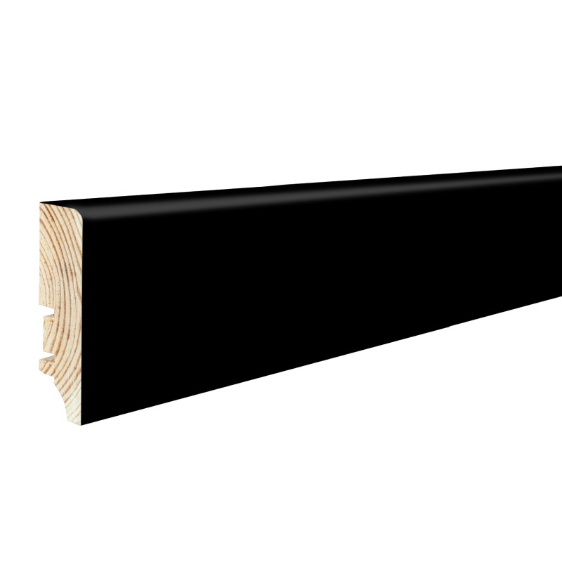 BARLINEK 60x15.5mm P6P FOIL Listwa przypodłogowa drewniana laminowana czarna P6P28101A