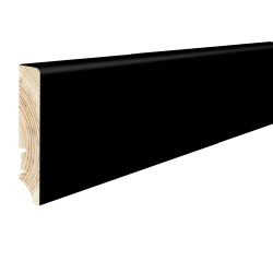 BARLINEK 78x17mm P78 FOIL Listwa przypodłogowa drewniana laminowana czarna P7828101A
