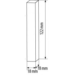 122mm x 18mm x 18mm Uniwersalne narożniki do listw przypodłogowych MDF białych