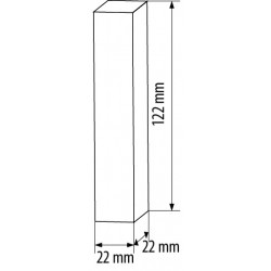 122mm x 22mm x 22mm Uniwersalne narożniki do listw przypodłogowych MDF białych