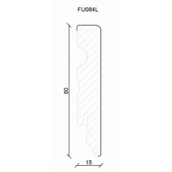 80x15mm FU084 Listwa przypodłogowa MDF do malowania