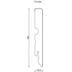 100x13.5mm FU124 Listwa przypodłogowa MDF do malowania
