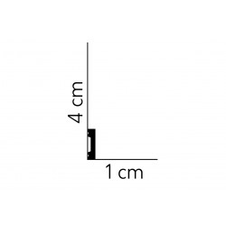 40x10mm MD011 Listwa przypodłogowa poliuretanowa do malowania