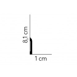 81x10mm MD258 Listwa przypodłogowa poliuretanowa do malowania