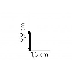 99x13mm MD236 Listwa przypodłogowa poliuretanowa do malowania