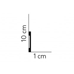 100x10mm MD013 Listwa przypodłogowa poliuretanowa do malowania