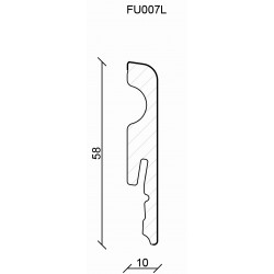 58x10mm FU007 Listwa przypodłogowa MDF do malowania